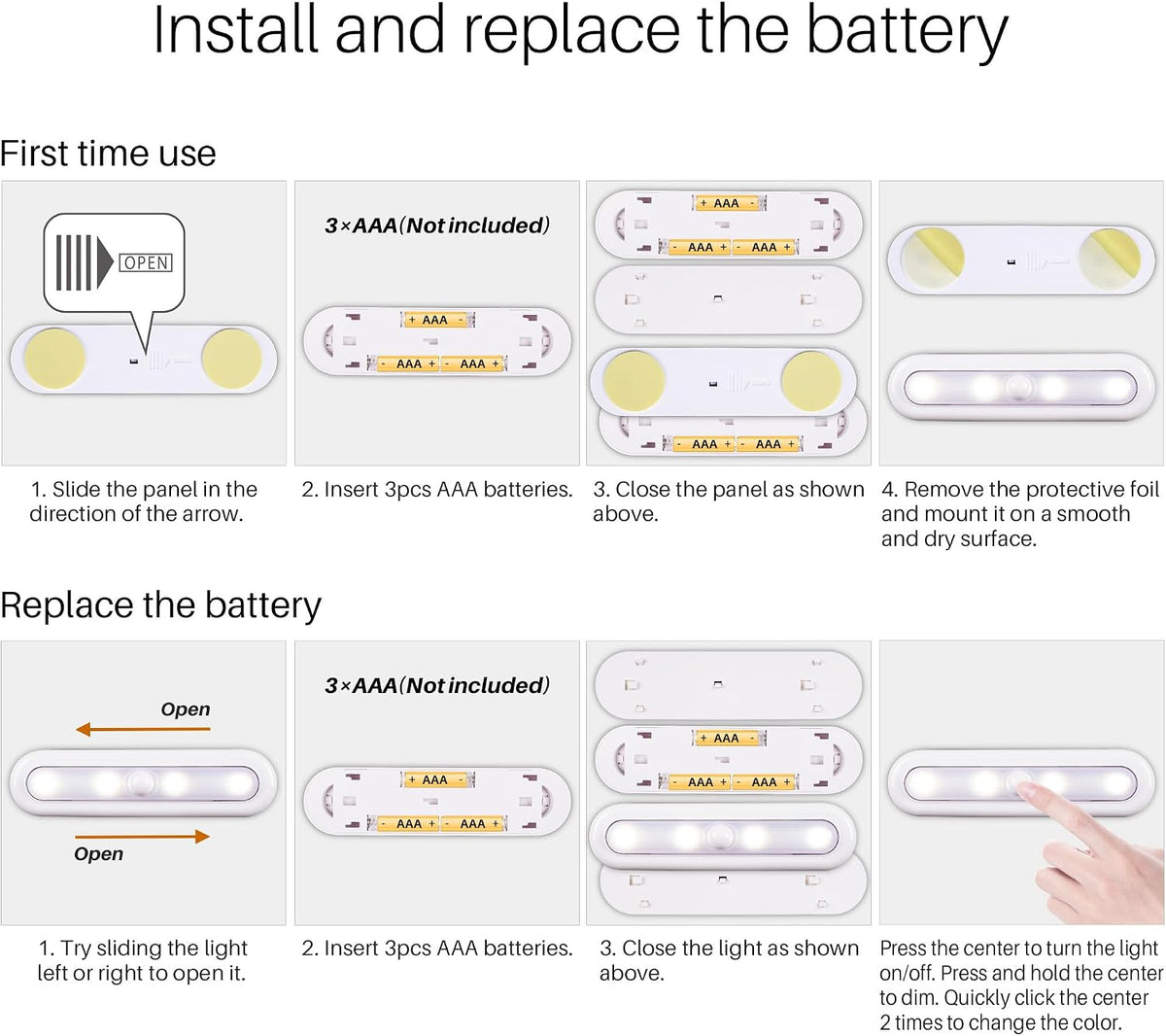 💡 Motion Sensor Cabinet Light – Battery Operated, Wireless & Easy to Install 🔋